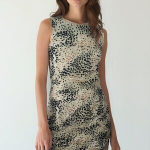 Nancy K Animal Print Dress Party Elegant Business Size L